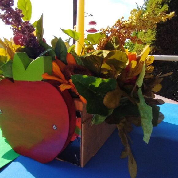 Handmade Floral Centerpiece Fall Decoration Artificial Flower Table Arrangement - Picture 4 of 8